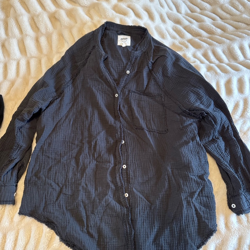 Aerie Gauze Button Down